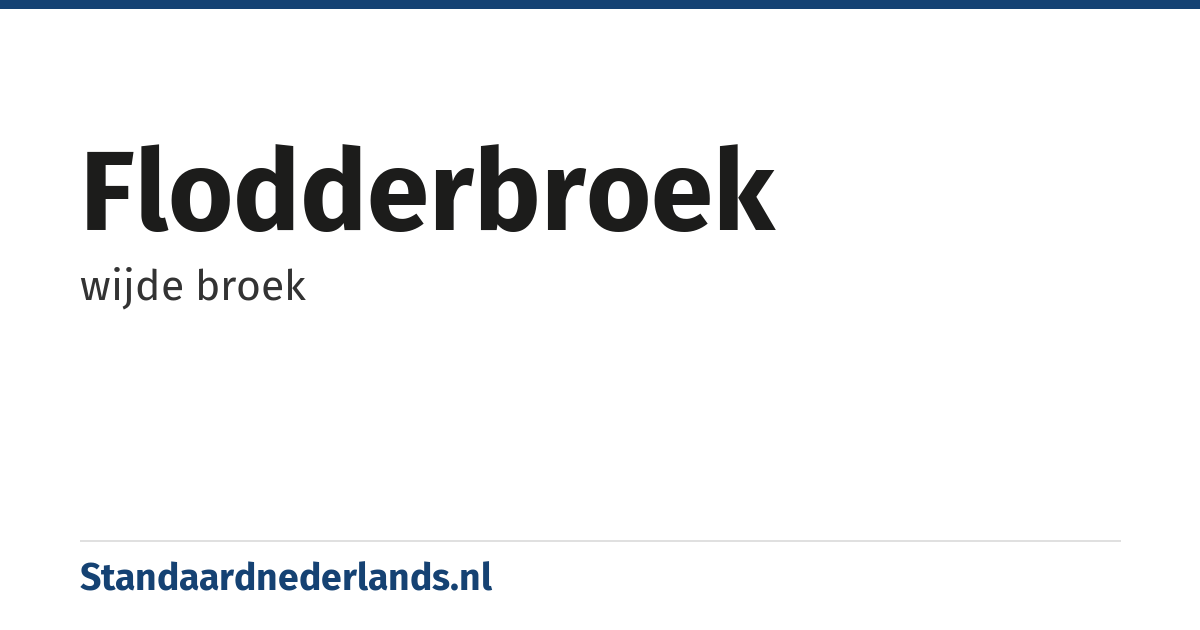 flodderbroek: wijde broek