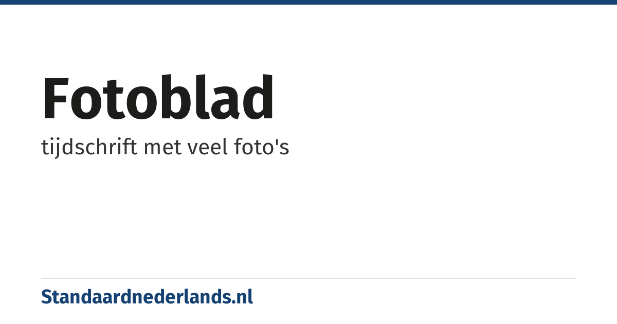 fotoblad: tijdschrift met veel foto's