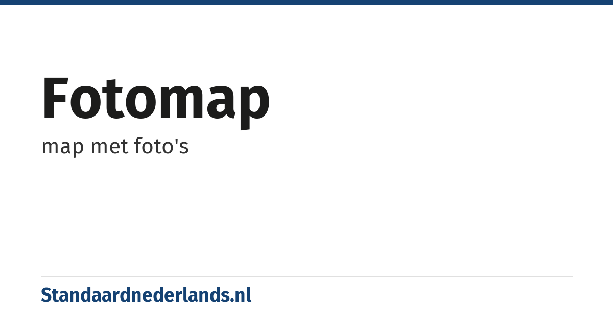 fotomap: map met foto's