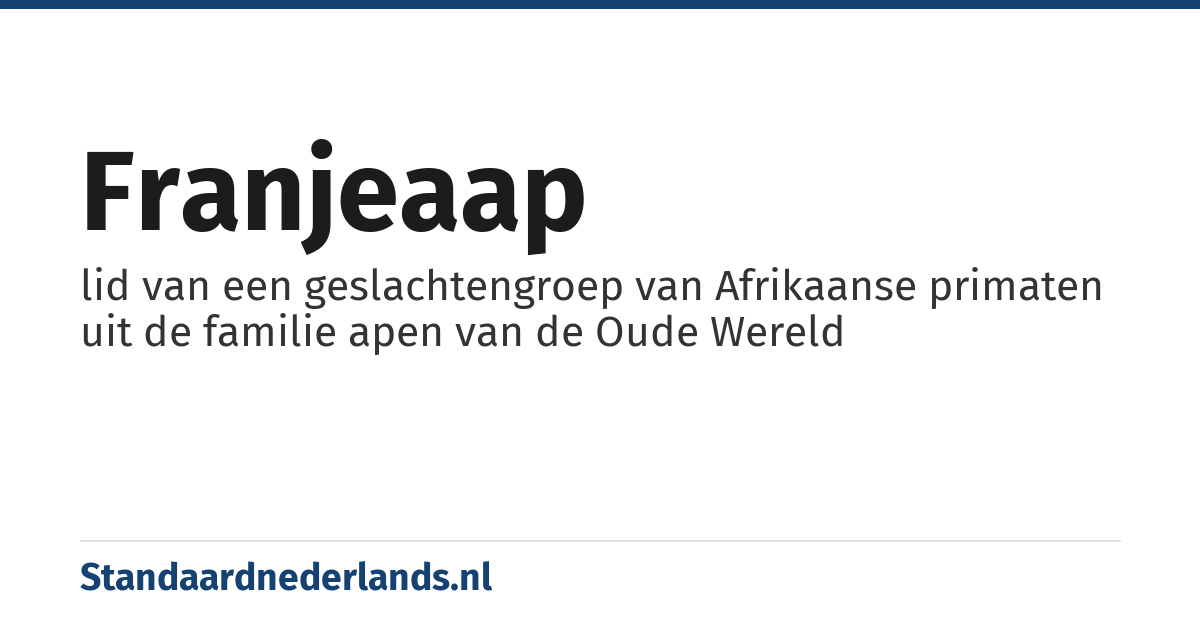 franjeaap: lid van een geslachtengroep van Afrikaanse primaten uit de familie apen van de Oude Wereld