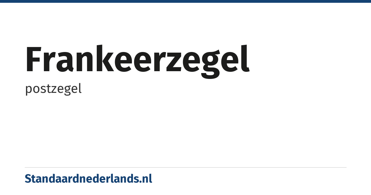 frankeerzegel: postzegel
