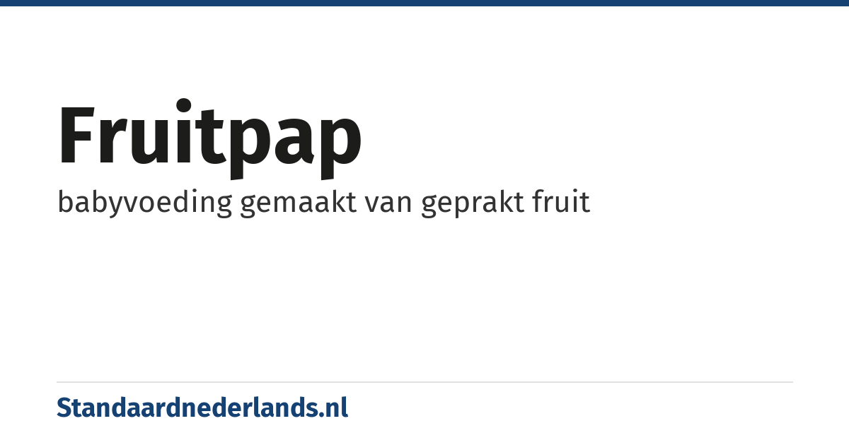 fruitpap: babyvoeding gemaakt van geprakt fruit