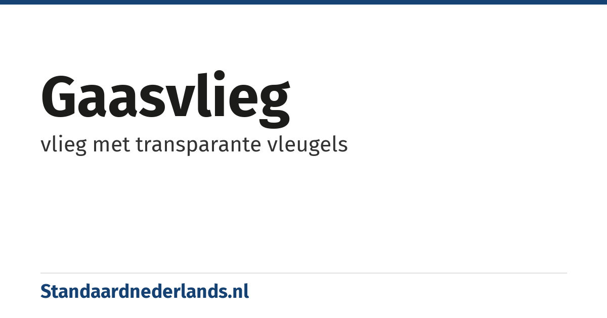 gaasvlieg: vlieg met transparante vleugels