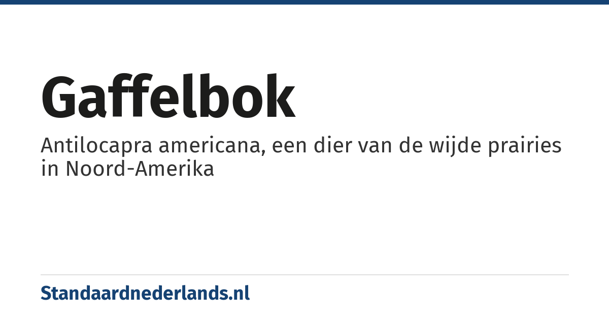 gaffelbok: Antilocapra americana, een dier van de wijde prairies in Noord-Amerika