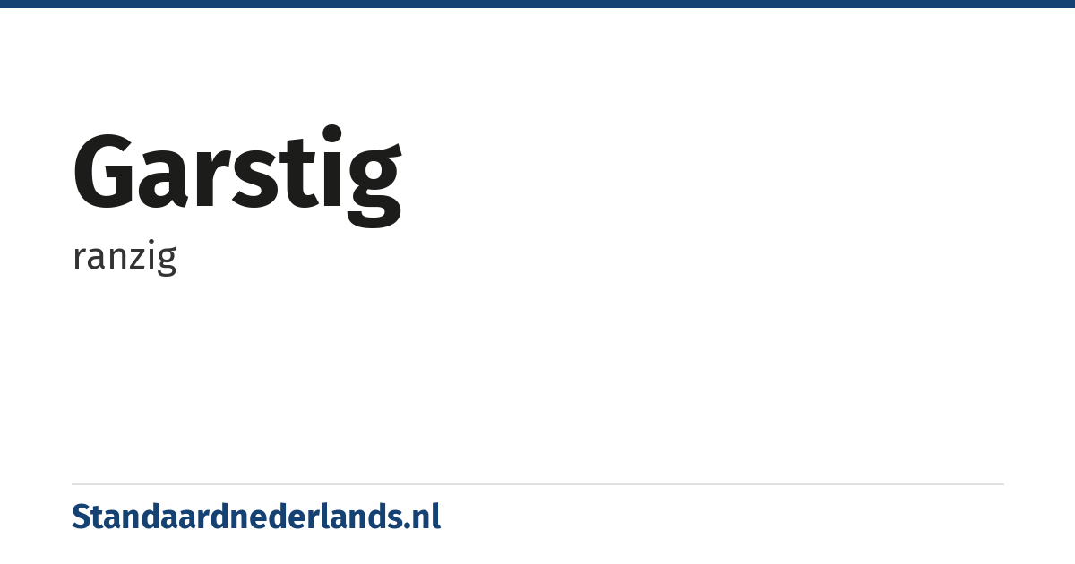 garstig: ranzig