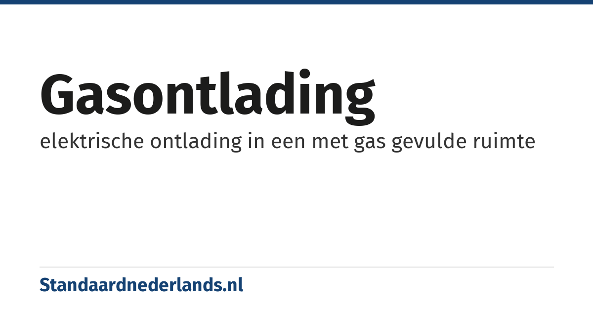 gasontlading: elektrische ontlading in een met gas gevulde ruimte