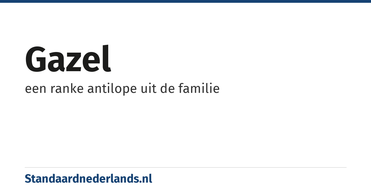 gazel: een ranke antilope uit de familie