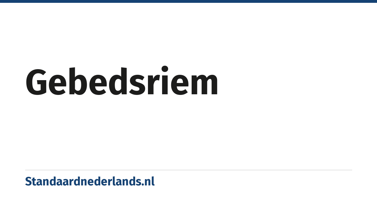 gebedsriem: reep leer als onderdeel van tefilin