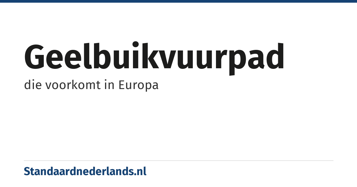 geelbuikvuurpad: die voorkomt in Europa