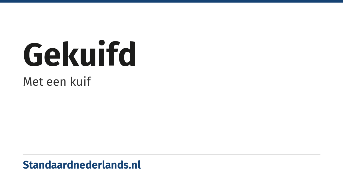 gekuifd: Met een kuif
