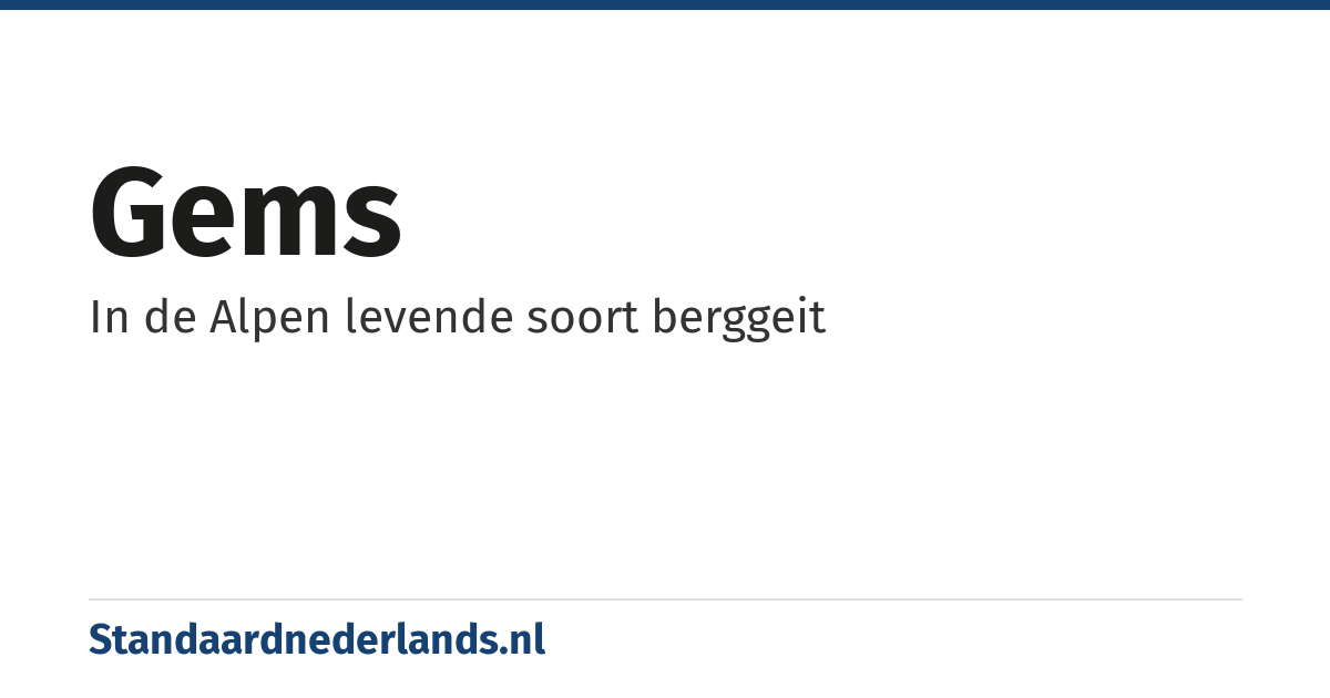 gems: In de Alpen levende soort berggeit