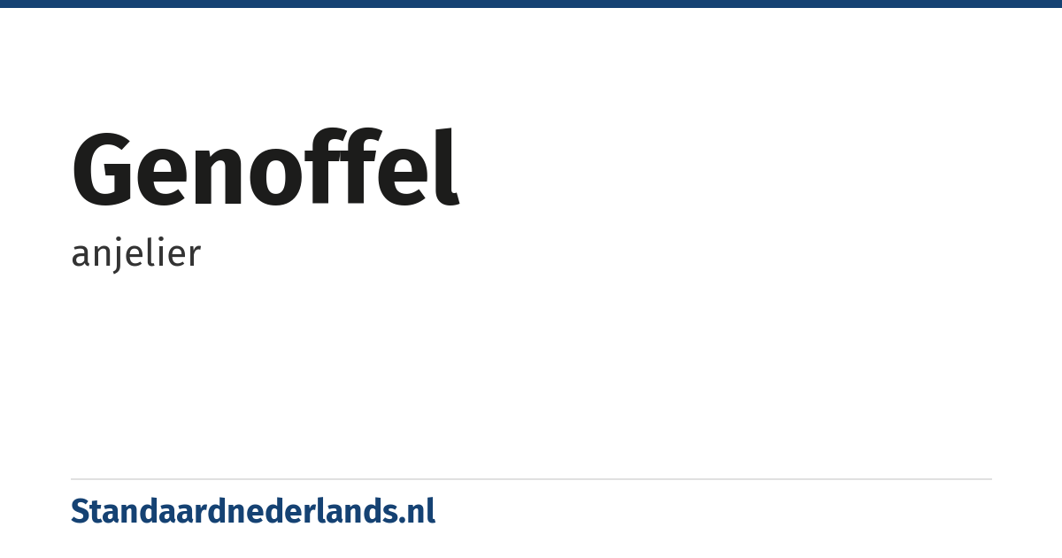 genoffel: anjelier