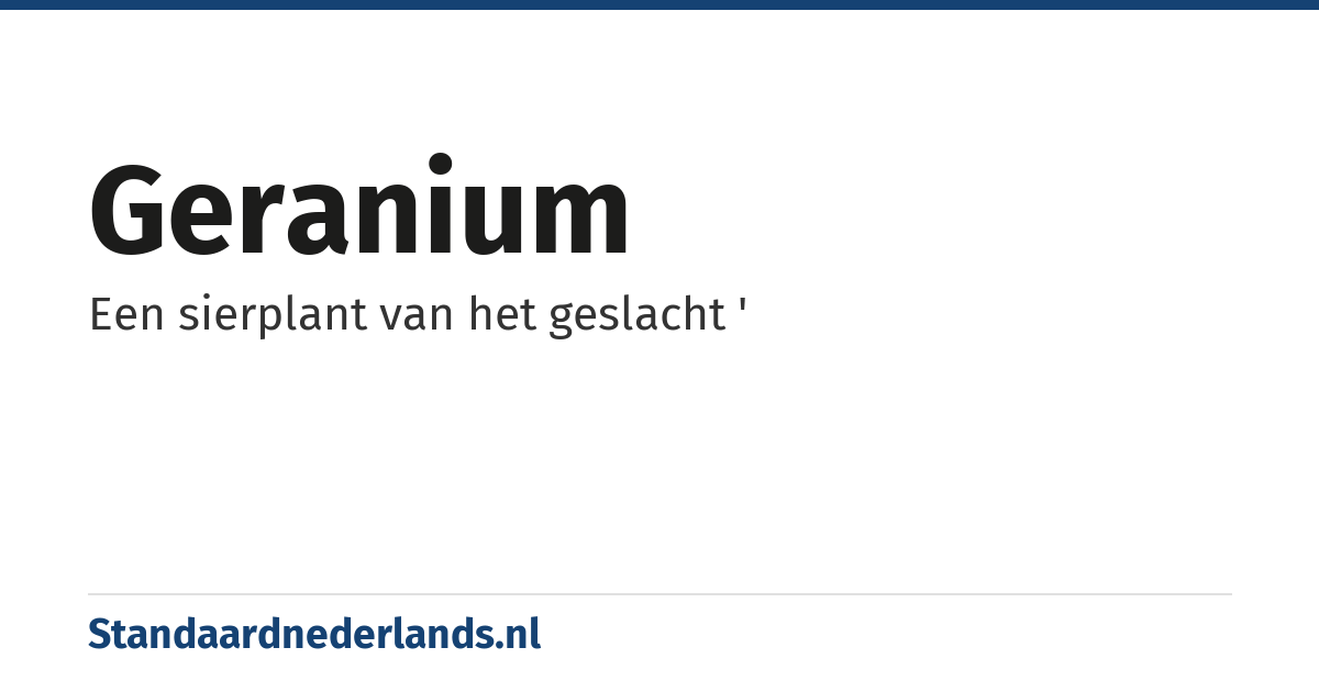 geranium: Een sierplant van het geslacht '