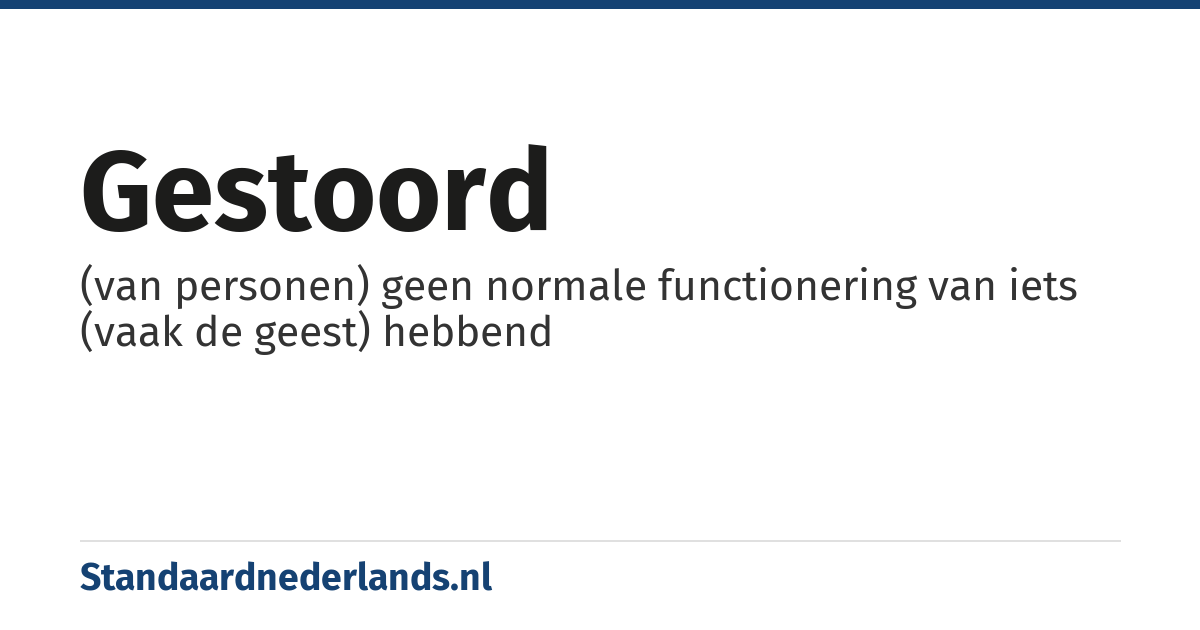 gestoord: (van personen) geen normale functionering van iets (vaak de geest) hebbend