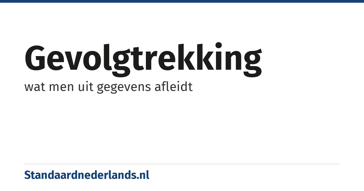gevolgtrekking: wat men uit gegevens afleidt