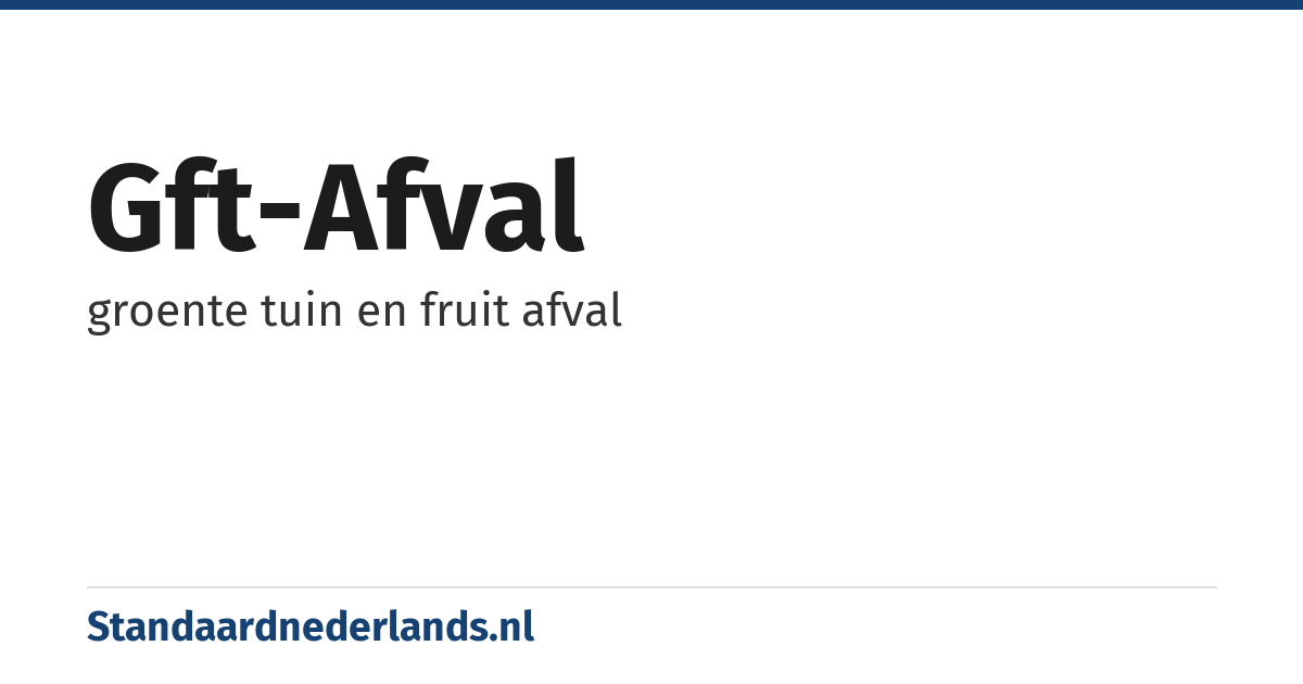 gft-afval: groente tuin en fruit afval