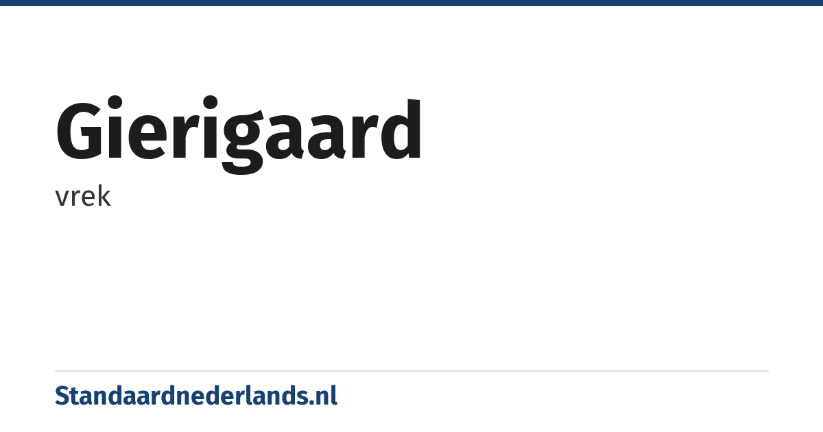 gierigaard: vrek