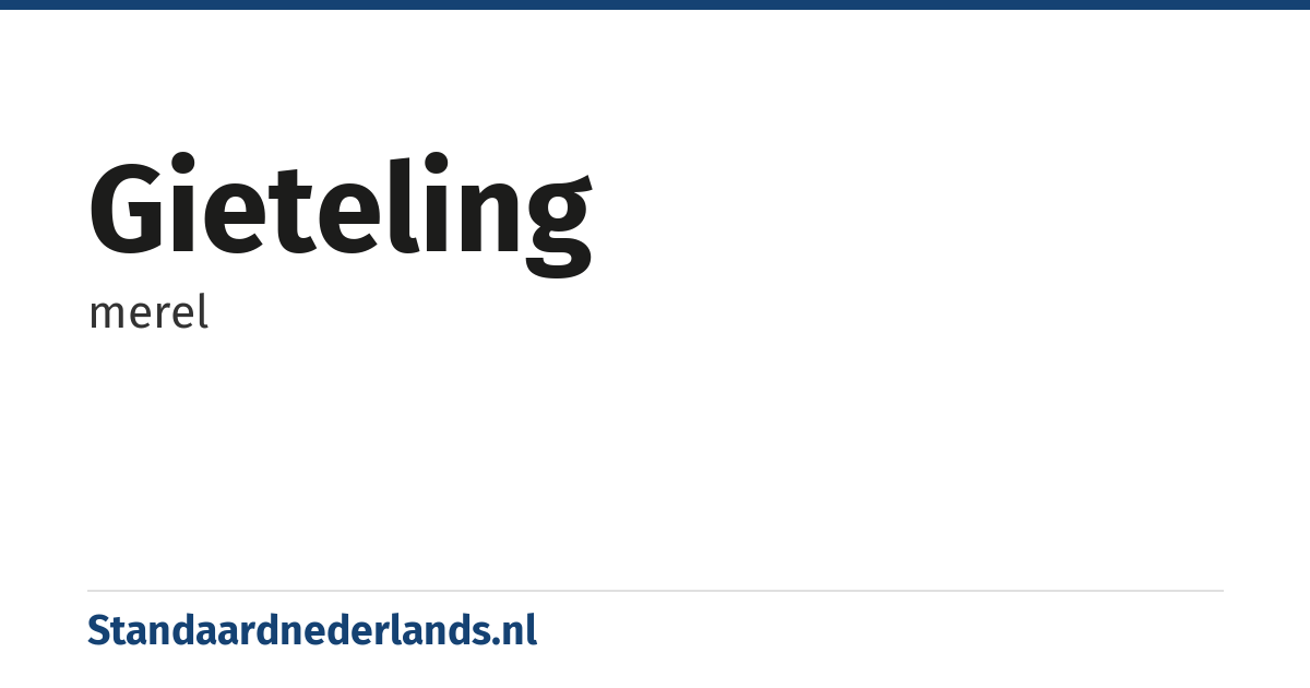 gieteling: merel