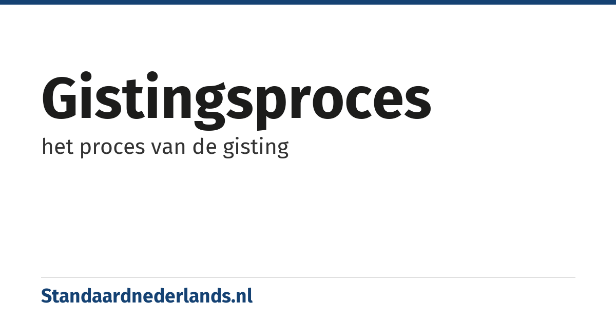 gistingsproces: het proces van de gisting