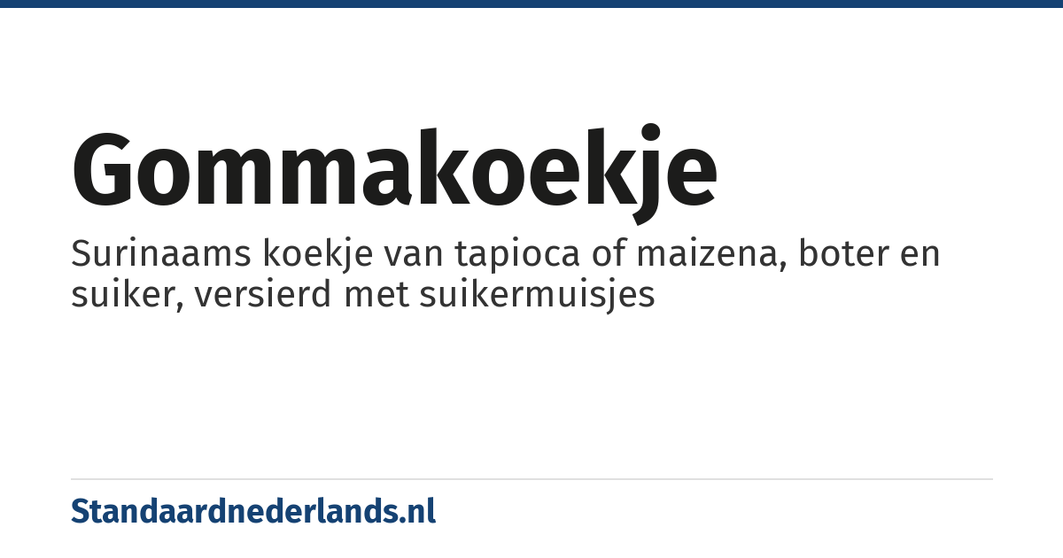 gommakoekje: Surinaams koekje van tapioca of maizena, boter en suiker, versierd met suikermuisjes