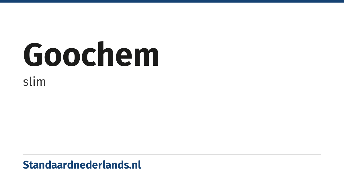 goochem: slim