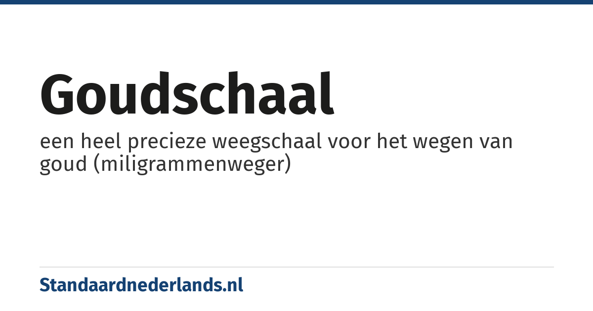 goudschaal: een heel precieze weegschaal voor het wegen van goud (miligrammenweger)