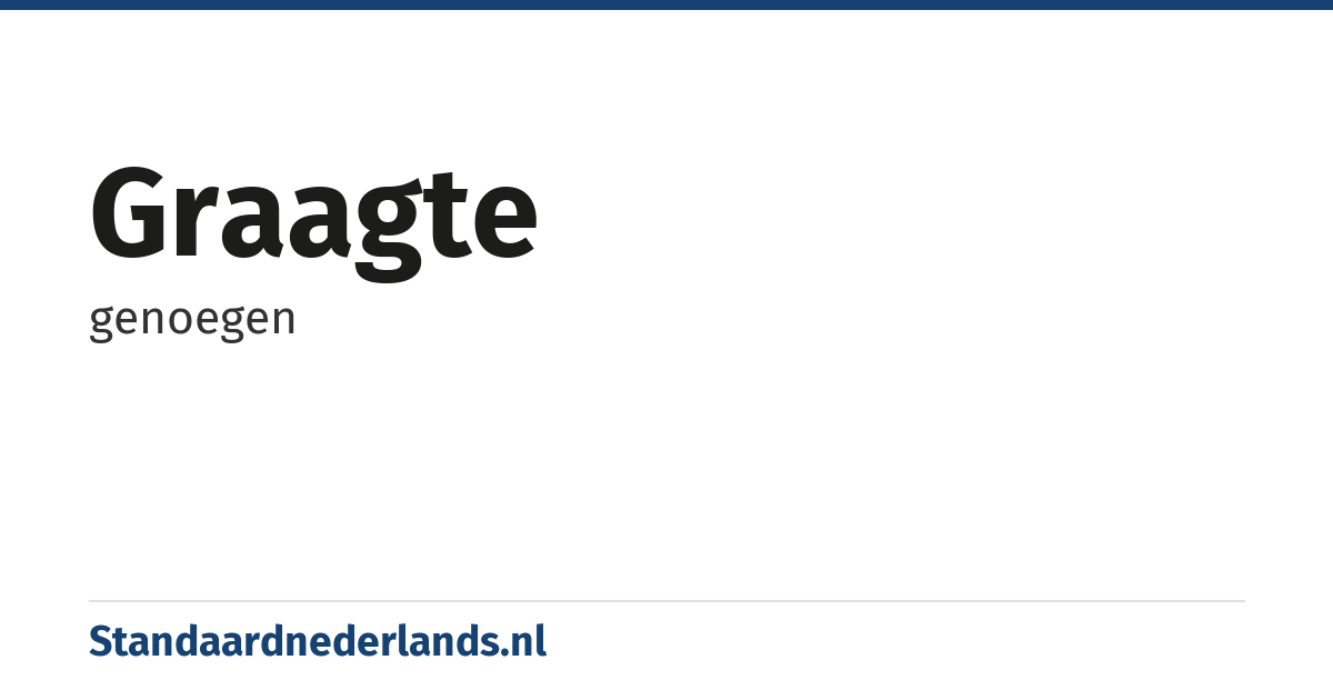 graagte: genoegen