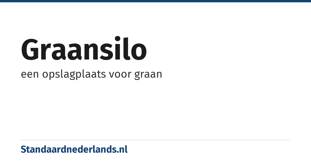 graansilo: een opslagplaats voor graan