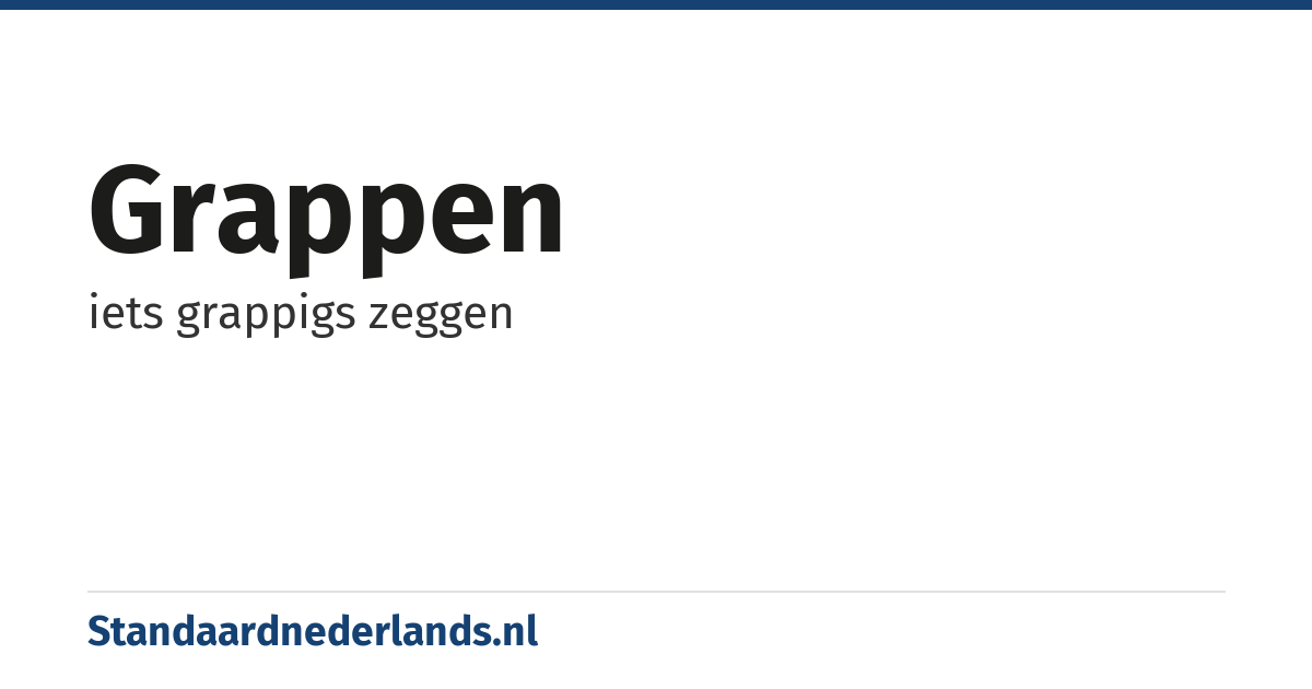 grappen: iets grappigs zeggen