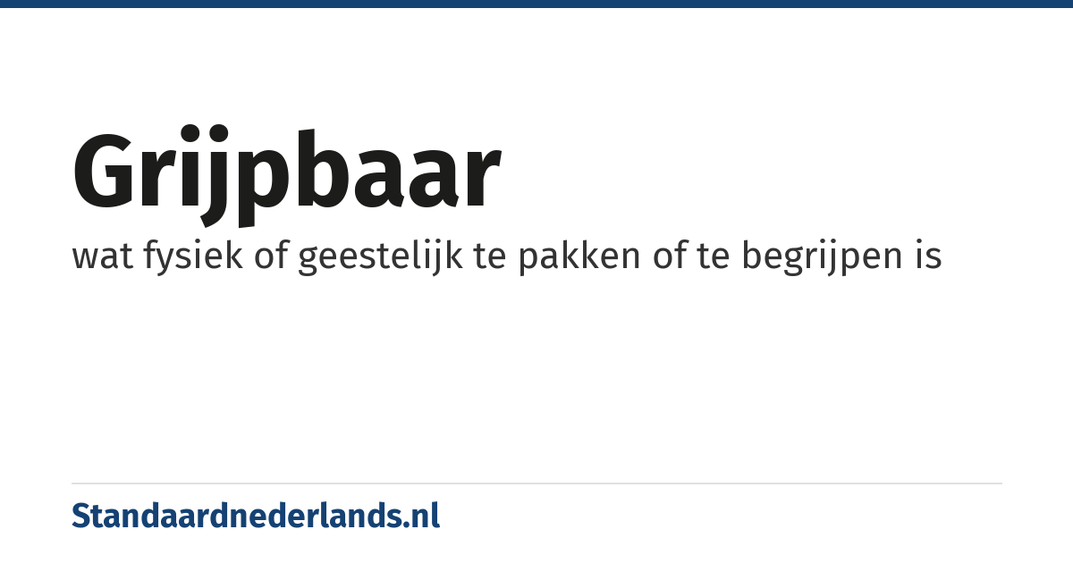 grijpbaar: wat fysiek of geestelijk te pakken of te begrijpen is