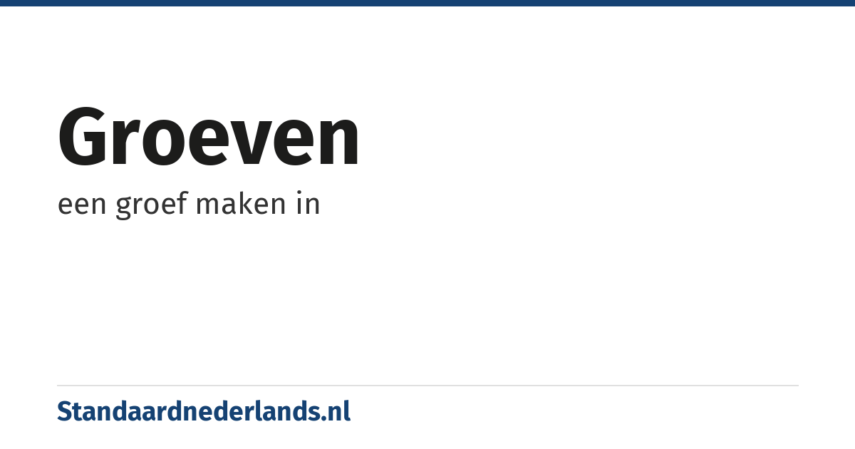 groeven: een groef maken in