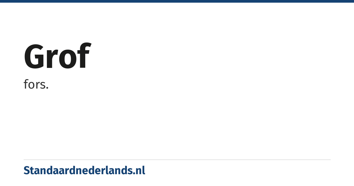 grof: fors.