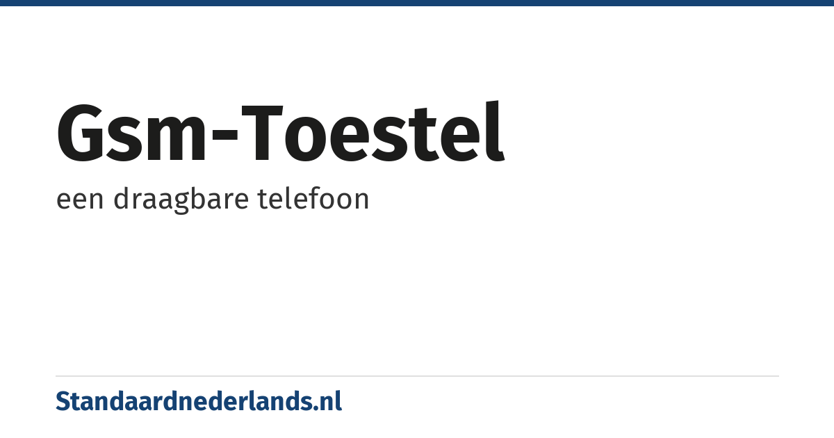 gsm-toestel: een draagbare telefoon