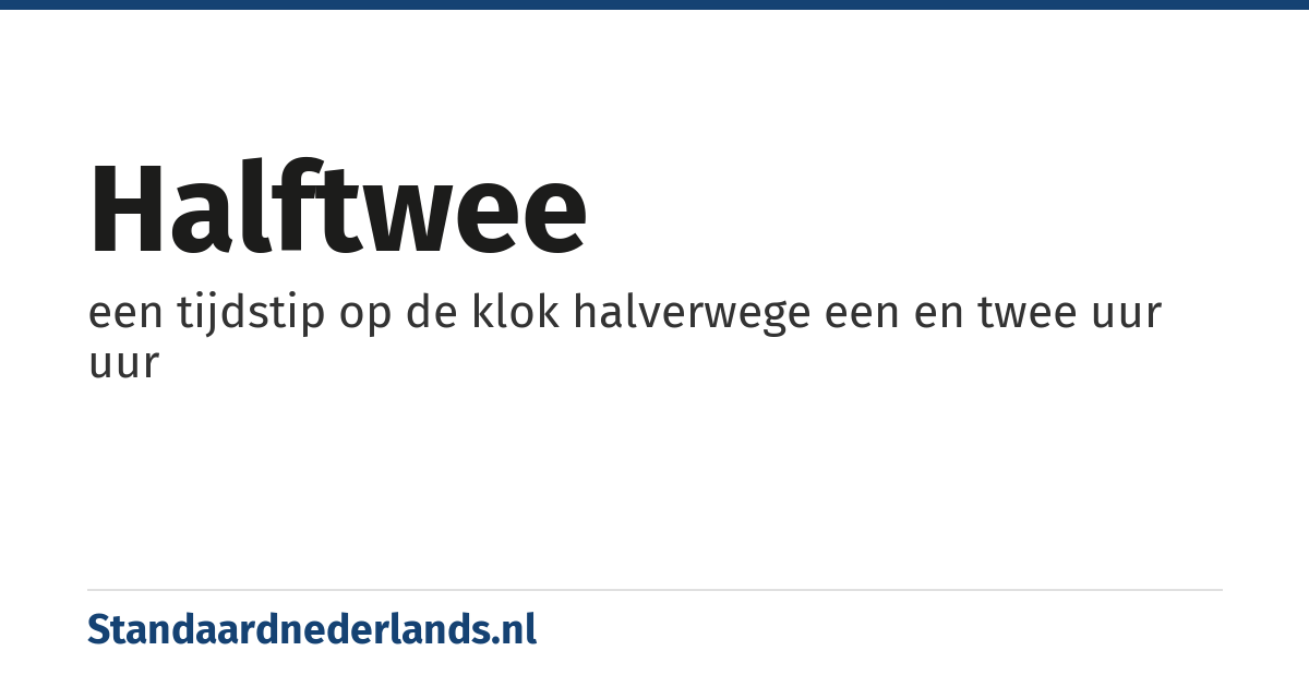halftwee: een tijdstip op de klok halverwege een en twee uur uur