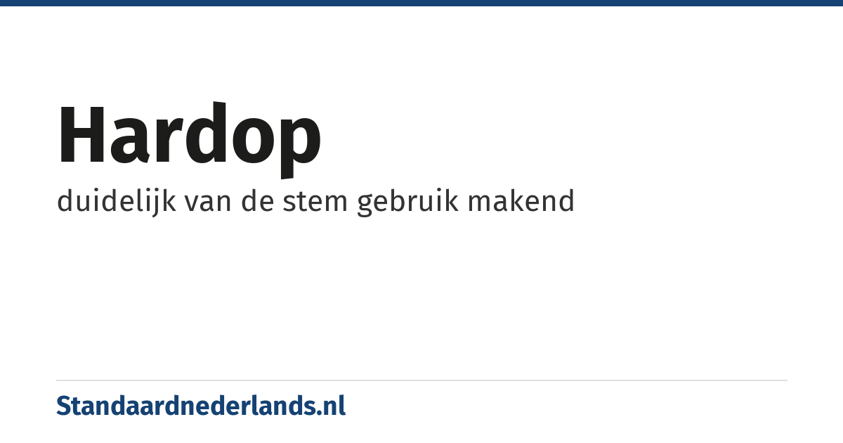 hardop: duidelijk van de stem gebruik makend