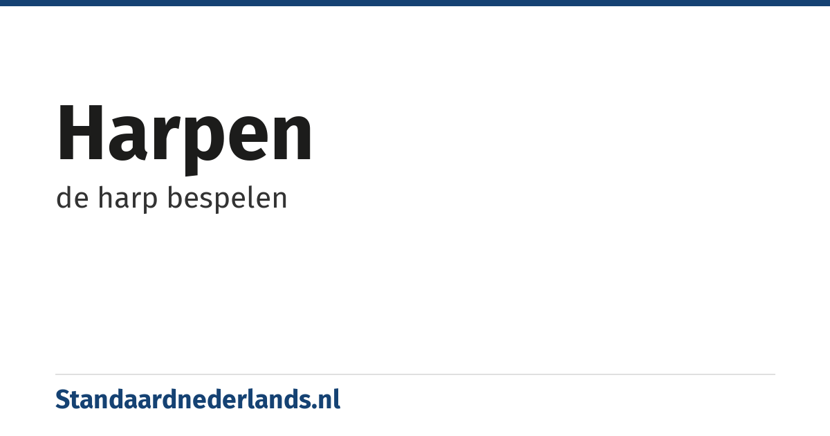 harpen: de harp bespelen
