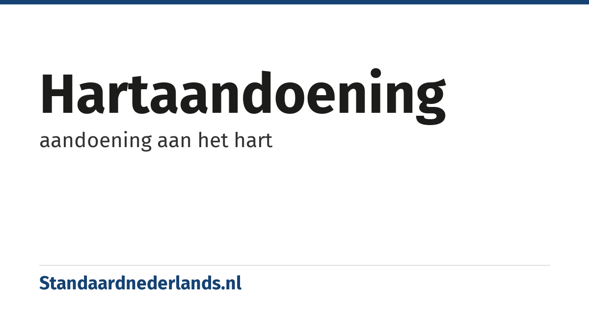 hartaandoening: aandoening aan het hart