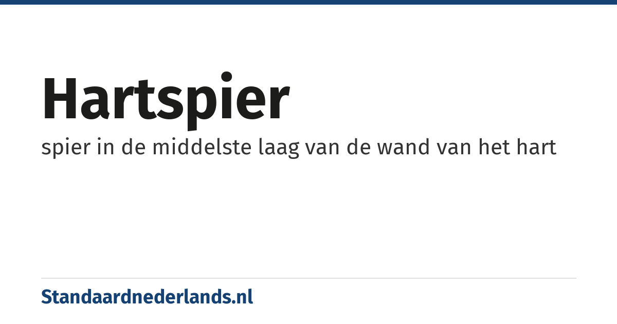 hartspier: spier in de middelste laag van de wand van het hart