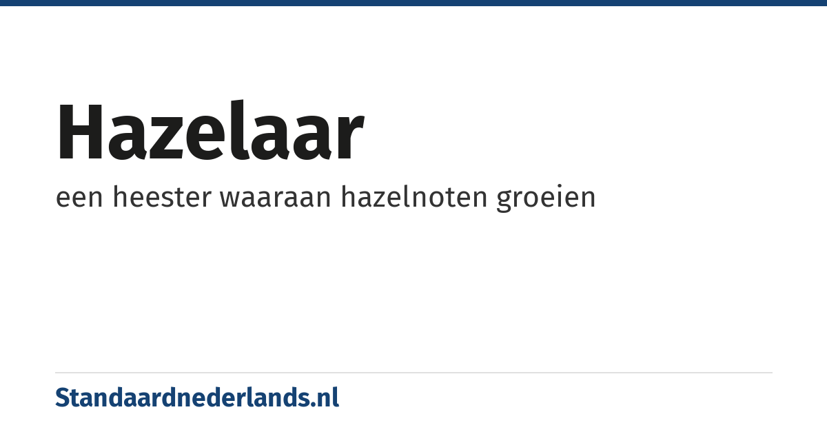 hazelaar: een heester waaraan hazelnoten groeien