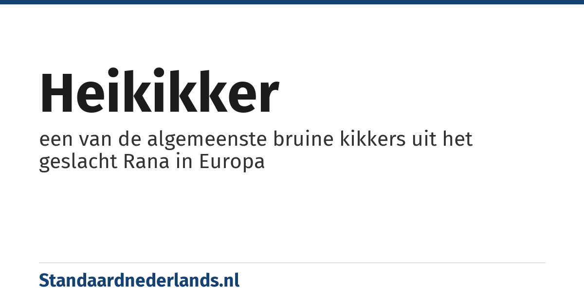 heikikker: een van de algemeenste bruine kikkers uit het geslacht Rana in Europa
