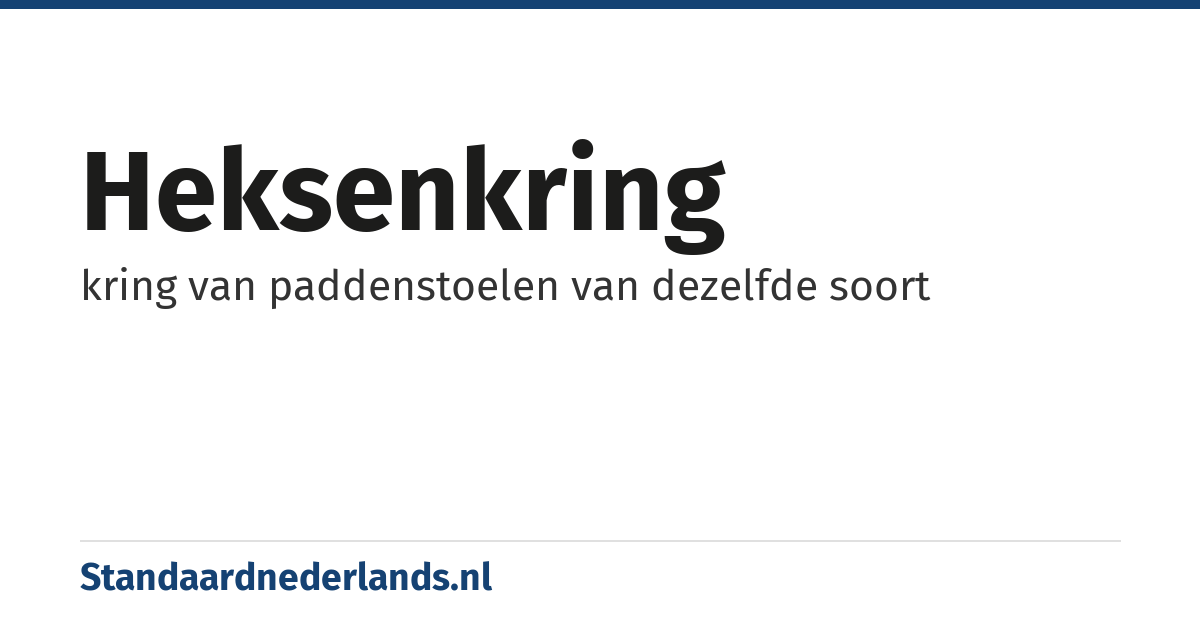 heksenkring: kring van paddenstoelen van dezelfde soort