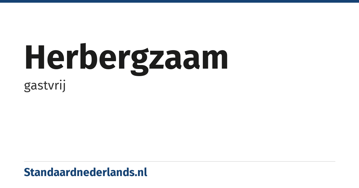 herbergzaam: gastvrij