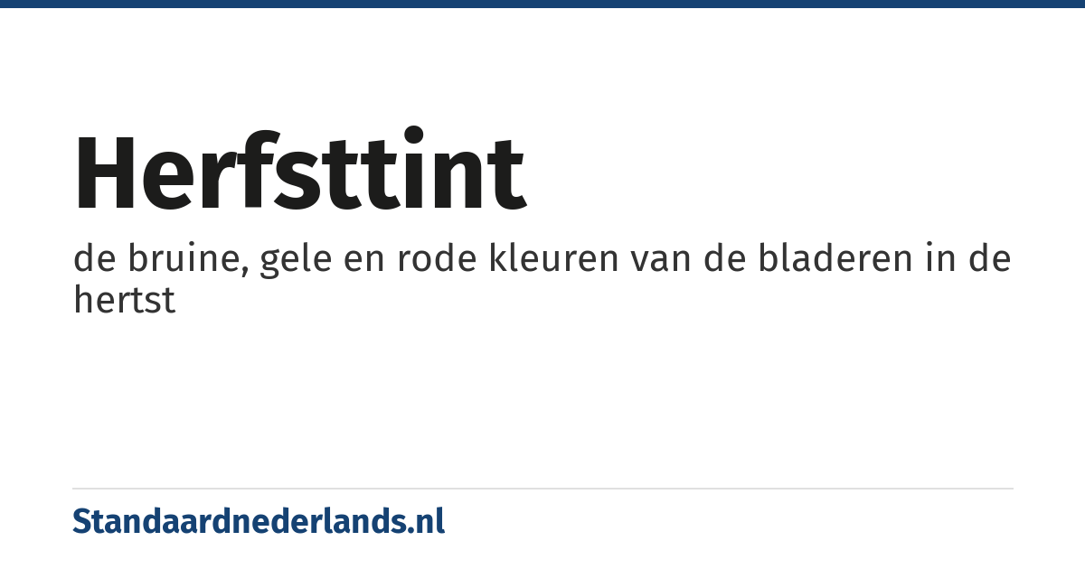 herfsttint: de bruine, gele en rode kleuren van de bladeren in de hertst