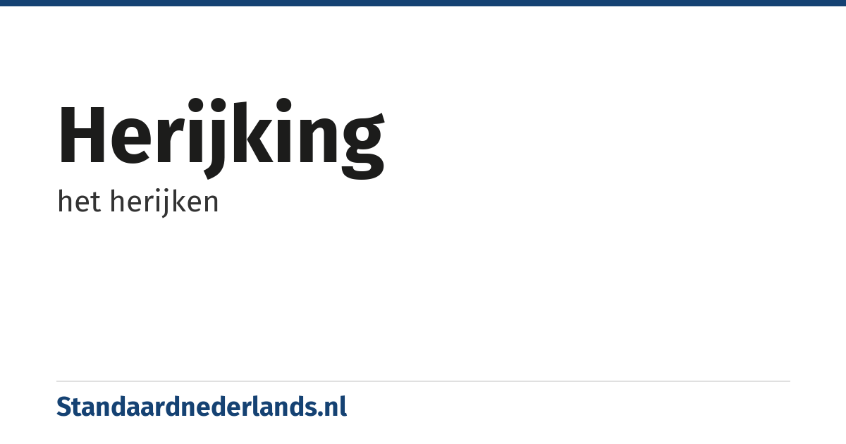 herijking: het herijken