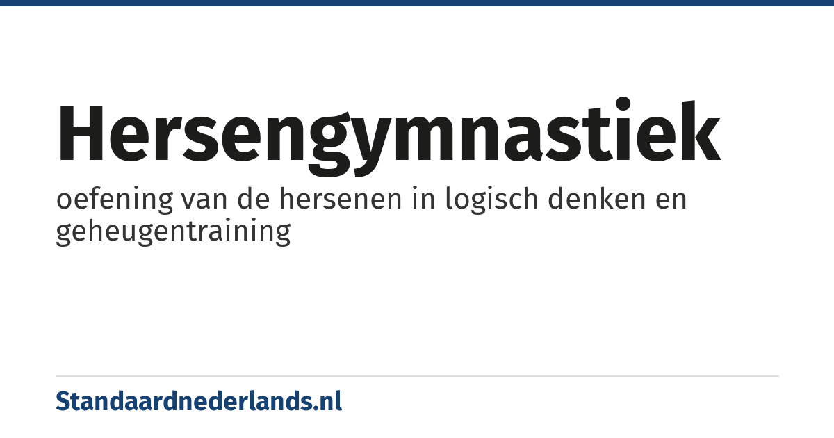 hersengymnastiek: oefening van de hersenen in logisch denken en geheugentraining