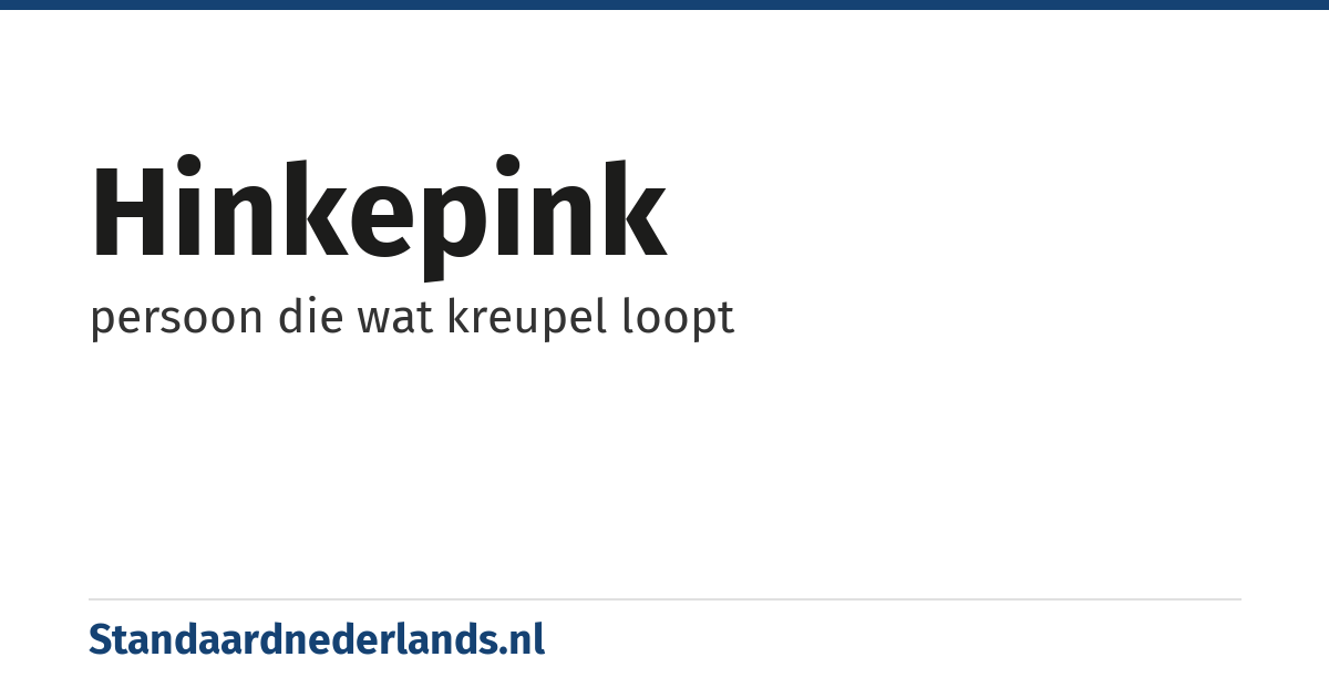 hinkepink: persoon die wat kreupel loopt