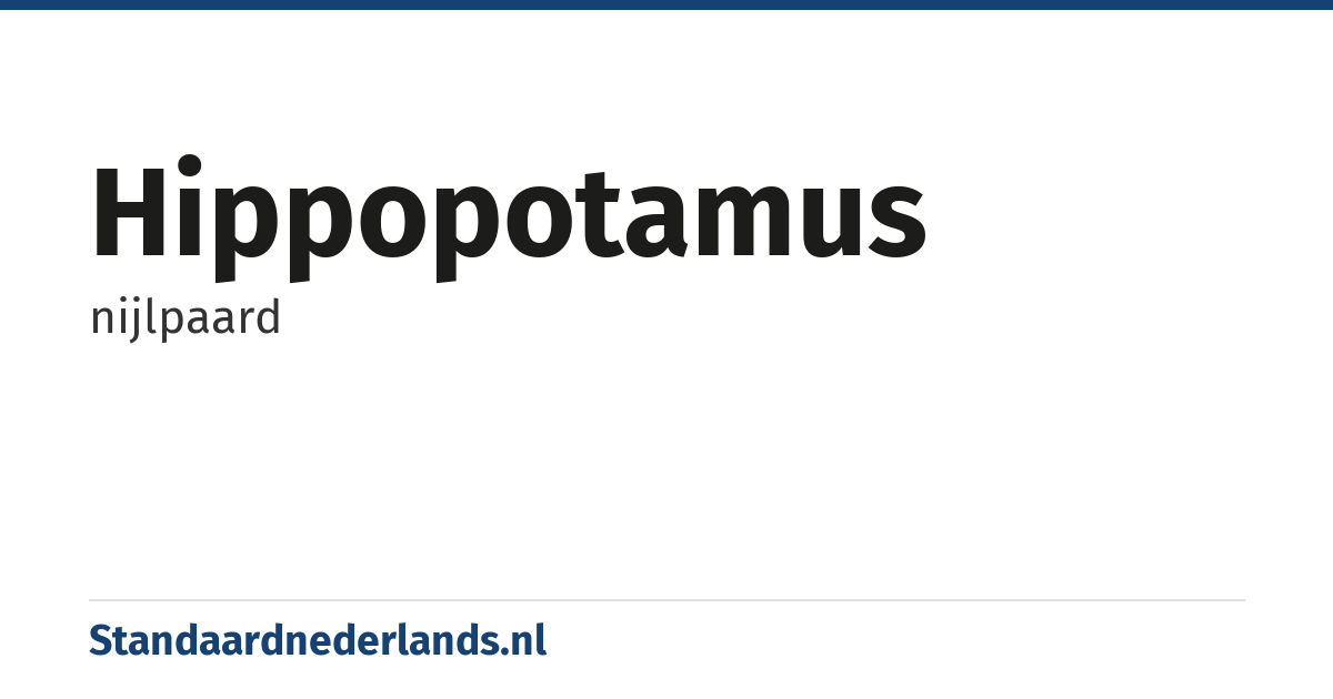 hippopotamus: nijlpaard