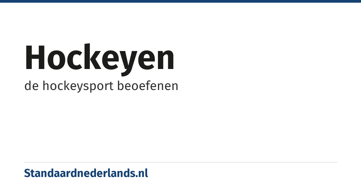 hockeyen: de hockeysport beoefenen