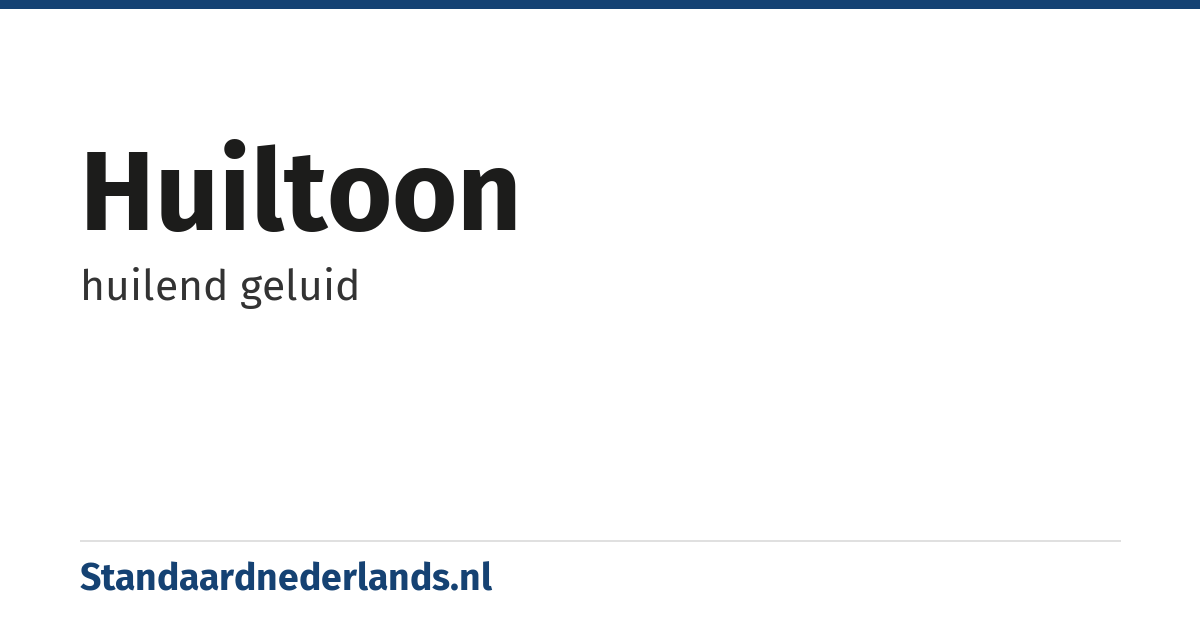 huiltoon: huilend geluid
