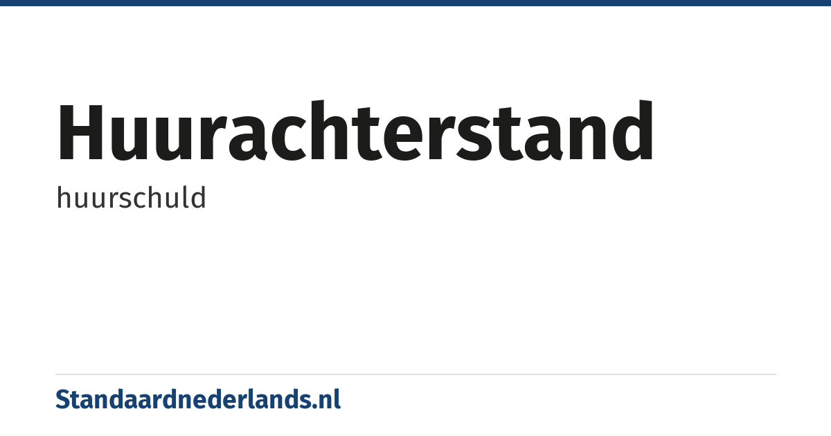huurachterstand: huurschuld